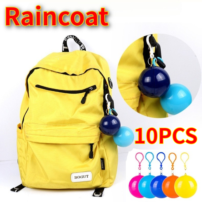 Emergency Poncho Rain - 10 stuks kleurrijke mini draagbare regenjasjes,