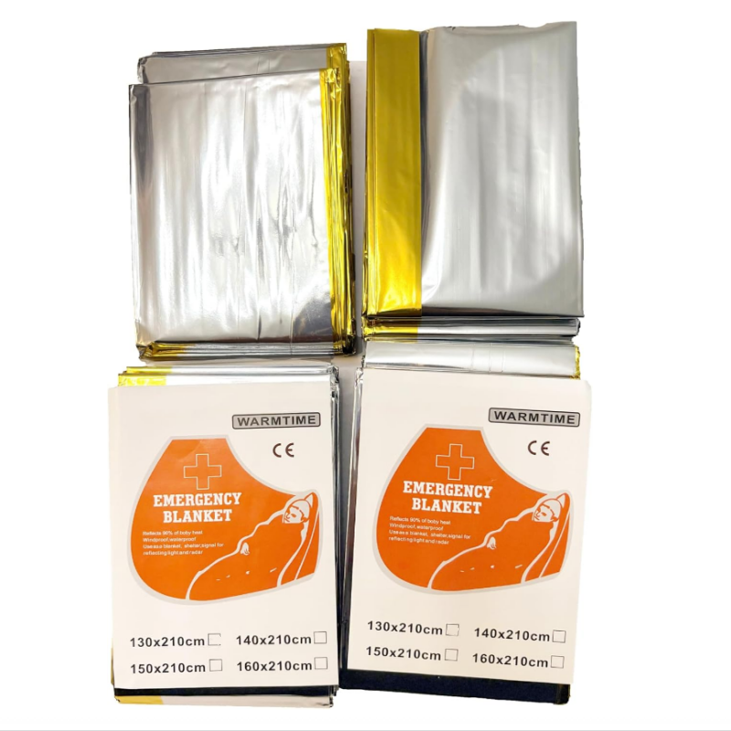 Survival Blanket Reflective - 4-pack goud zilver Mylar thermische nooddekens