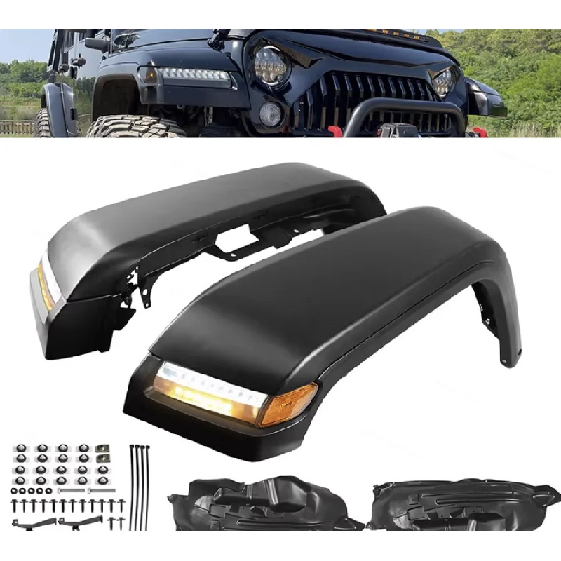 Signal Flare Kit - Premium aluminium JL-stijl voorspatbordverbreders met sequentiële