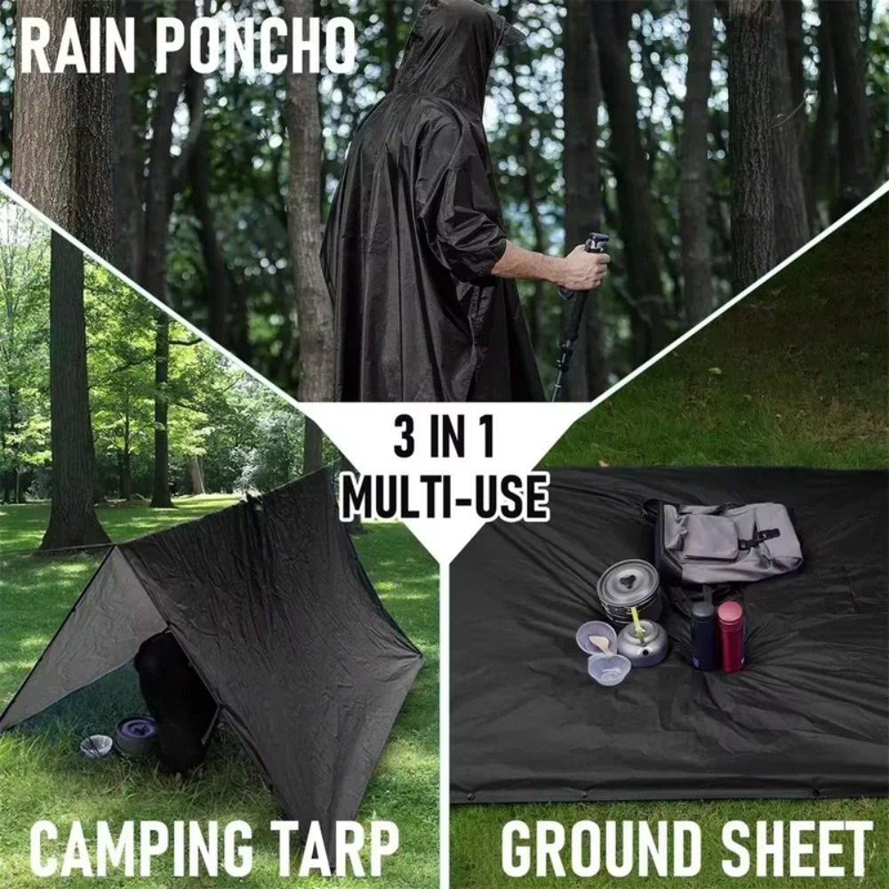 Outdoor multifunctionele 3-in- - Emergency Poncho Rain recensie en prijs