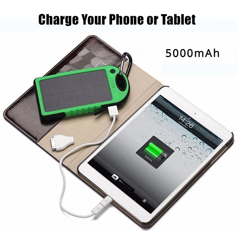 Nieuwe draagbare externe batte - Solar Emergency Charger recensie en prijs