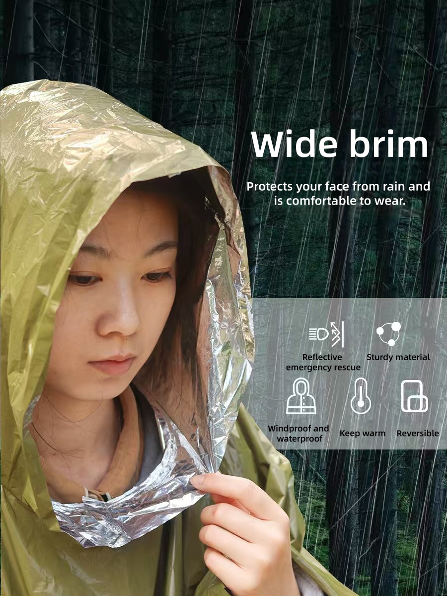 Outdoor draagbare noodregenjas - Survival Blanket Reflective recensie en prijs